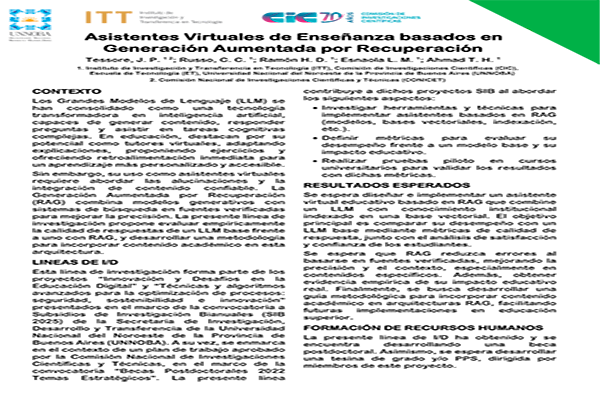 Asistentes Virtuales de Enseñanza Basados en Generación Aumentada por Recuperación